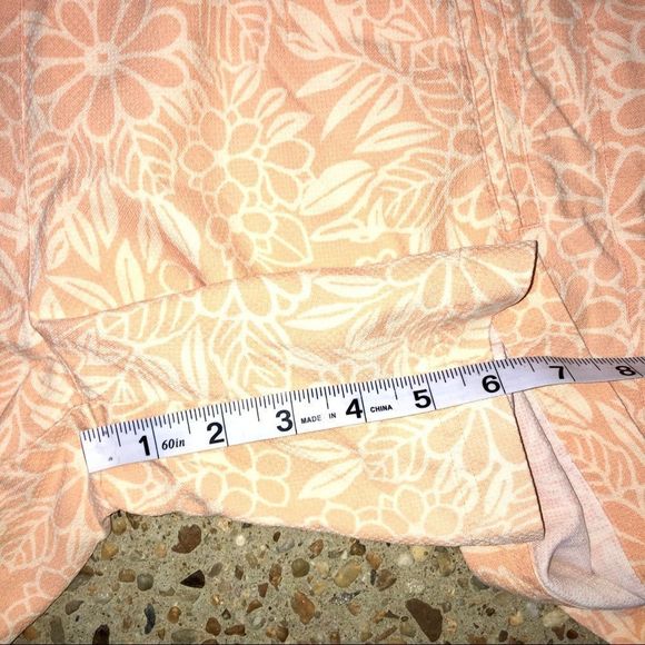 Tommy Bahama 100% Silk Floral Orange Shorts Size 6 - Picture 5 of 6